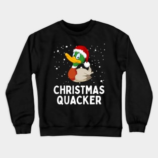 Christmas Quacker Cute Duck Christmas Crewneck Sweatshirt